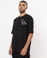 Shop Men's Black Extinct Graphic Printed Oversized T-shirt-Design