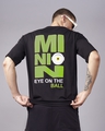 Shop Men's Black Eye On The Ball Typography Oversized T-shirt-Front