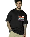 Shop Men's Black Failed Typography Oversized T-shirt-Front