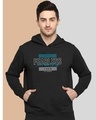 Shop Men's Black Fearless Typography Hoodie-Front