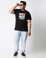 Shop Men's Black Feel Most Alive Graphic Print Plus Size T-shirt-Full
