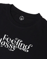 Shop Men's Black Feeling Classy Typography Oversized T-shirt-Design