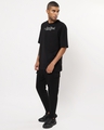 Shop Men's Black Feeling Classy Typography Oversized T-shirt-Full