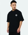 Shop Men's Black Fighter Inside Graphic Printed Oversized T-shirt-Full