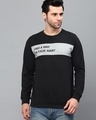 Shop Men's Black Find a Way Typography Slim Fit Sweatshirt-Front