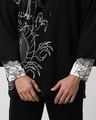 Shop Men's Black Firece Graphic Printed Super Loose Fit Co-ordinates