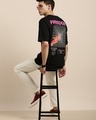 Shop Men's Black Freedom Graphic Printed Oversized T-shirt