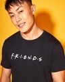 Shop Men's Black Friends Logo T-shirt