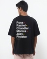 Shop Men's Black Friends Reunion Typography Oversized T-shirt-Design