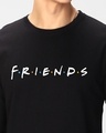 Shop Men's Black Friends Typography T-shirt