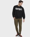 Shop Men's Black Galactic Spectrum Graphic Printed Oversized Sweatshirt