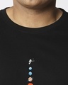 Shop Men's Black Galaxy cricket Graphic Printed Plus Size T-shirt