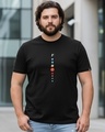 Shop Men's Black Galaxy cricket Graphic Printed Plus Size T-shirt-Front