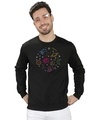 Shop Men's Black Galaxy Graphic Printed Sweatshirt-Front