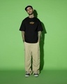 Shop Men's Black Galaxy Ship Graphic Printed Oversized T-shirt