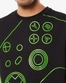 Shop Men's Black Game On Joystick Graphic Printed Oversized Fit T-shirt