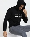Shop Men's Black Game Over Minimal Typography Hoodie T-shirt-Front