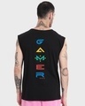 Shop Men's Black Gamer Respawn Typography Super Loose Fit Vest-Design