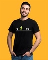 Shop Men's Black Gaming Graphic Printed T-shirt-Front