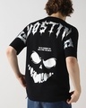 Shop Men's Black Ghosting Graphic Printed Oversized T-shirt-Front