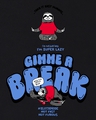 Shop Men's Black Gimme a Break Graphic Printed Oversized Plus Size T-shirt