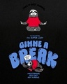 Shop Men's Black Gimme a Break Graphic Printed Oversized T-shirt