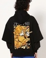 Shop Men's Black Godspeed Graphic Printed Oversized Hoodies-Front