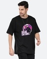 Shop Men's Black Gojo Spark Graphic Printed Oversized T-shirt-Design