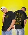 Shop Men's Black Goku Graphic Printed Oversized T-shirt-Front