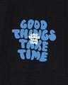 Shop Men's Black Good Things Takes Time Typography Oversized Co-ordinates