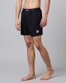 Shop Men's Black Good Vibes Relaxed Fit Boxers-Design