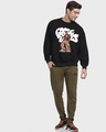 Shop Men's Black Goosebumps Graphic Printed Oversized Sweatshirt-Design