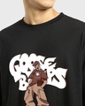 Shop Men's Black Goosebumps Graphic Printed Oversized T-shirt