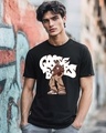Shop Men's Black Goosebumps Graphic Printed T-shirt-Front