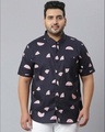 Shop Men's Black Graphic Design Stylish Casual Shirt-Front