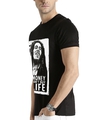Shop Men's Black Graphic Print Regular Fit T-shirt-Design
