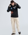 Shop Men's Black Graphic Printed Oversized Hoodies