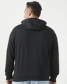 Shop Men's Black Graphic Printed Oversized Plus Size Hoodies-Design