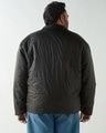 Shop Men's Black Influence Typography Oversized Plus Size Puffer Jacket-Design