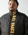 Shop Men's Black Influence Typography Oversized Plus Size Puffer Jacket