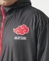 Shop Men's Black Itachi Graphic Printed Oversized Plus Size Windcheater Jacket