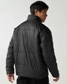 Shop Men's Black Influence Typography Oversized Puffer Jacket-Design