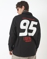 Shop Men's Black LMQ Typography Oversized Shirt-Design