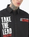 Shop Men's Black LMQ Typography Oversized Shirt