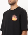 Shop Men's Black Don't Loss Your Fire  Graphic Printed Oversized T-shirt-Design