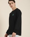 Shop Men's Black Graphic Printed Oversized T-shirt-Design