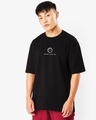 Shop Men's Black Champion Graphic Printed Oversized T-shirt-Design