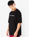 Shop Men's Black Dripster Graphic Printed Oversized T-shirt-Full