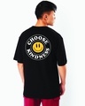 Shop Men's Black Choose Kindness Graphic Printed Oversized T-shirt