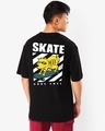 Shop Men's Black Skate More Graphic Printed Oversized T-shirt